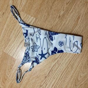 Blue and White Patterned Swimsuit